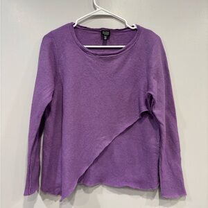 Eileen Fisher Purple Asymmetrical Sweater